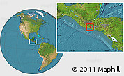 Satellite Location Map of Moyuta