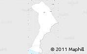 Silver Style Simple Map of Moyuta