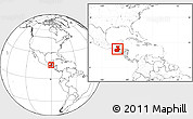 Blank Location Map of Guatemala, highlighted continent, within the entire continent