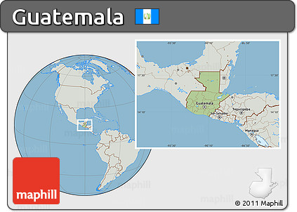 Savanna Style Location Map of Guatemala, lighten, semi-desaturated, land only