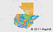 Political Map of Guatemala, cropped outside