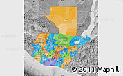 Political Map of Guatemala, desaturated