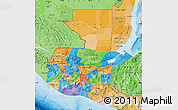 Political Map of Guatemala, political shades outside