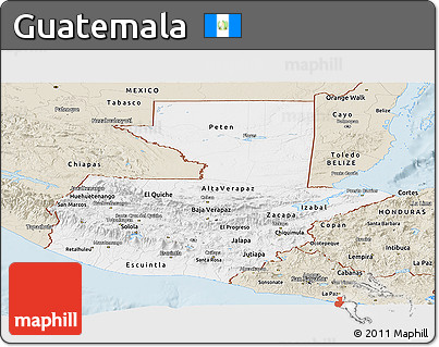 Classic Style Panoramic Map of Guatemala