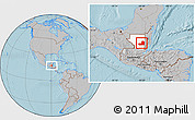 Gray Location Map of Dolores, highlighted parent region, hill shading
