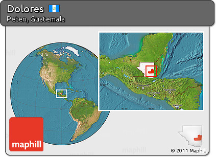 Satellite Location Map of Dolores, highlighted parent region