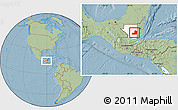 Savanna Style Location Map of Dolores, highlighted parent region, within the entire country, hill shading