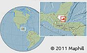 Savanna Style Location Map of Dolores, highlighted parent region, hill shading