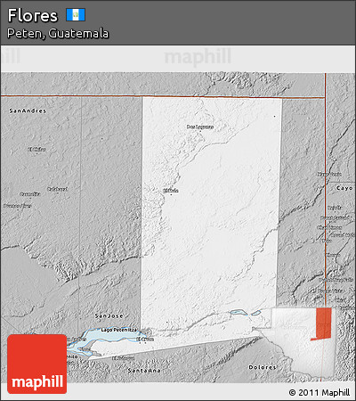 Gray 3D Map of Flores