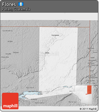 Gray 3D Map of Flores