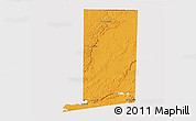Political 3D Map of Flores, cropped outside
