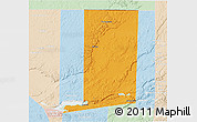 Political 3D Map of Flores, lighten