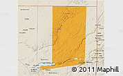 Political 3D Map of Flores, shaded relief outside