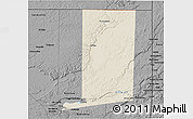 Shaded Relief 3D Map of Flores, darken, desaturated