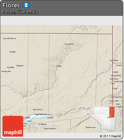 Shaded Relief 3D Map of Flores