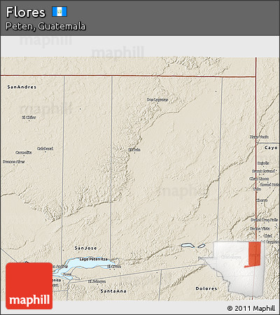 Shaded Relief 3D Map of Flores