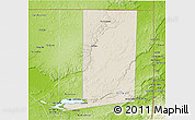 Shaded Relief 3D Map of Flores, physical outside