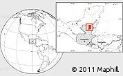 Blank Location Map of Flores, highlighted country