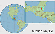 Savanna Style Location Map of Flores, within the entire country