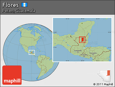 Savanna Style Location Map of Flores