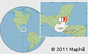 Savanna Style Location Map of Flores, highlighted country