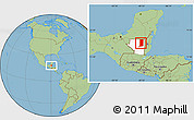 Savanna Style Location Map of Flores, highlighted parent region