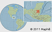 Savanna Style Location Map of Flores, hill shading