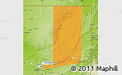 Political Map of Flores, physical outside