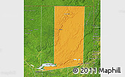 Political Map of Flores, satellite outside