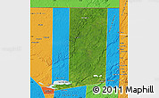 Satellite Map of Flores, political outside