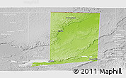 Physical Panoramic Map of Flores, lighten, desaturated