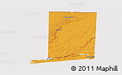 Political Panoramic Map of Flores, cropped outside