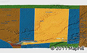 Political Panoramic Map of Flores, darken