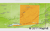 Political Panoramic Map of Flores, physical outside