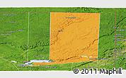 Political Panoramic Map of Flores, satellite outside