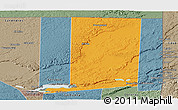 Political Panoramic Map of Flores, semi-desaturated