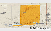 Political Panoramic Map of Flores, shaded relief outside