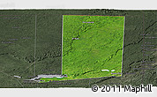 Satellite Panoramic Map of Flores, darken, semi-desaturated