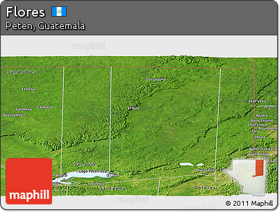 Satellite Panoramic Map of Flores