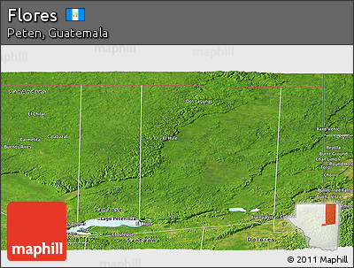 Satellite Panoramic Map of Flores