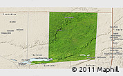 Satellite Panoramic Map of Flores, shaded relief outside