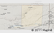 Shaded Relief Panoramic Map of Flores, semi-desaturated