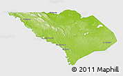 Physical 3D Map of La Libertad, single color outside