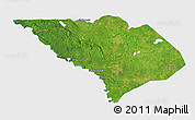Satellite 3D Map of La Libertad, single color outside