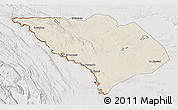 Shaded Relief 3D Map of La Libertad, lighten, semi-desaturated