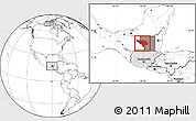Blank Location Map of La Libertad, highlighted country, highlighted parent region