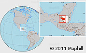 Gray Location Map of La Libertad, highlighted parent region