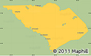 Savanna Style Simple Map of La Libertad, single color outside