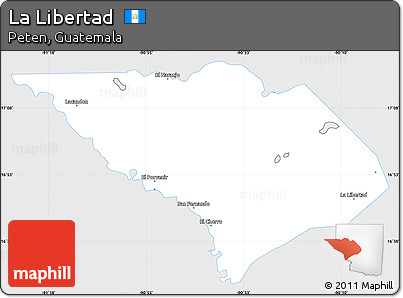 Silver Style Simple Map of La Libertad, single color outside