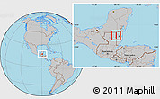 Gray Location Map of Melchor de Menco